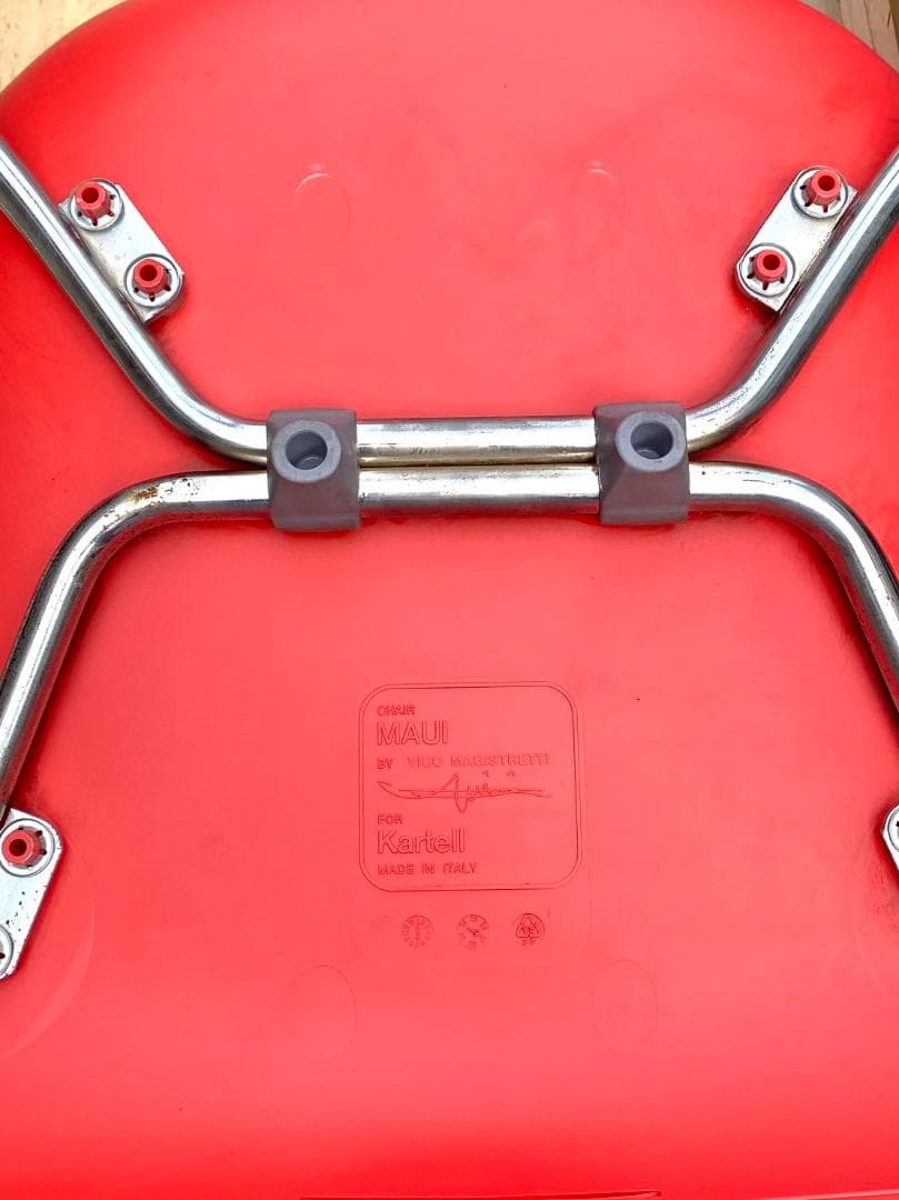 A331◆kartell MAUI◆カルテル マウイ チェア 4脚セット「レッド