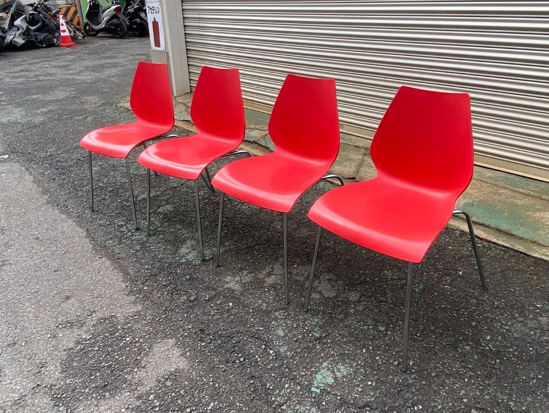 A331◆kartell MAUI◆カルテル マウイ チェア 4脚セット「レッド