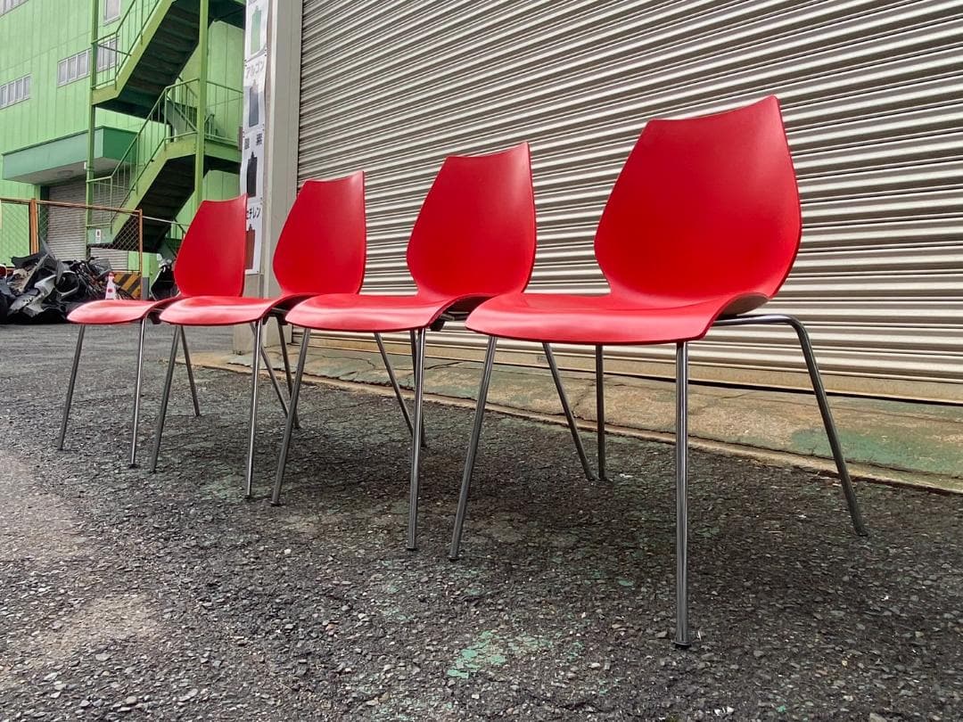 A331◆kartell MAUI◆カルテル マウイ チェア 4脚セット「レッド