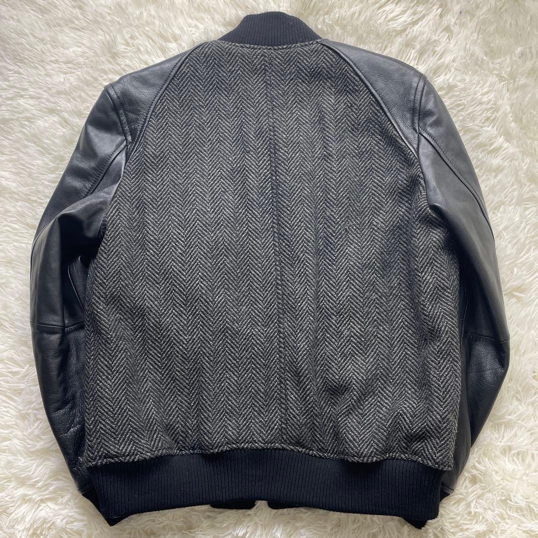 極美品✨　山羊革　XLサイズ　JACKROSE スタジャン　ヘリンボーン　黒