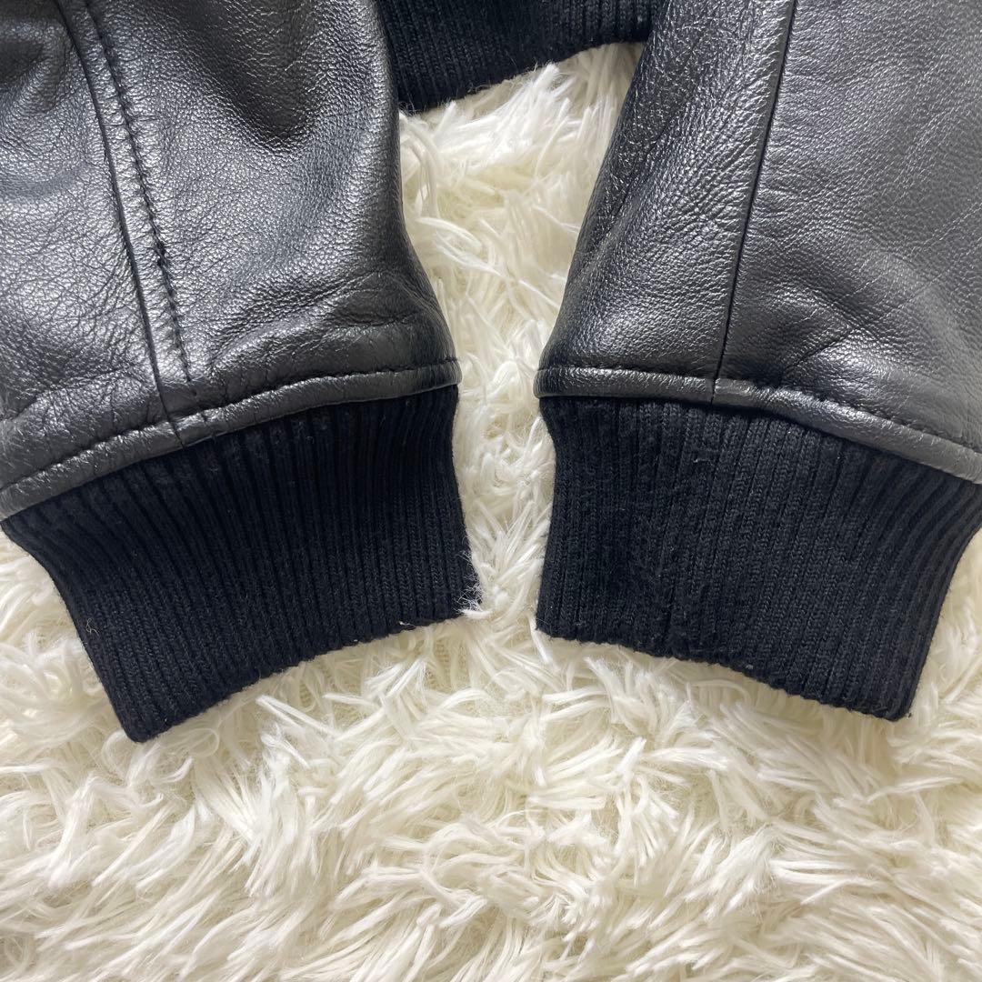 極美品✨　山羊革　XLサイズ　JACKROSE スタジャン　ヘリンボーン　黒