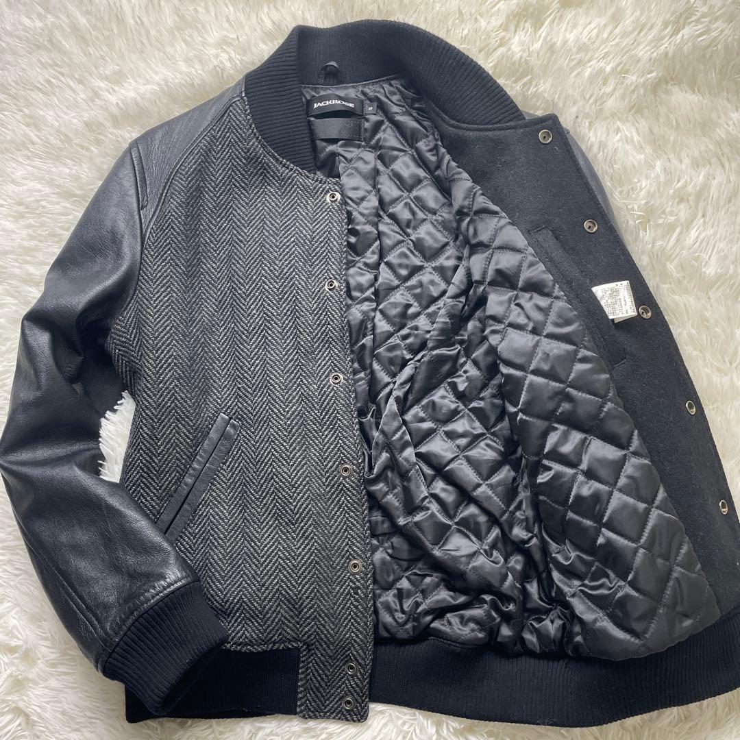 極美品✨　山羊革　XLサイズ　JACKROSE スタジャン　ヘリンボーン　黒