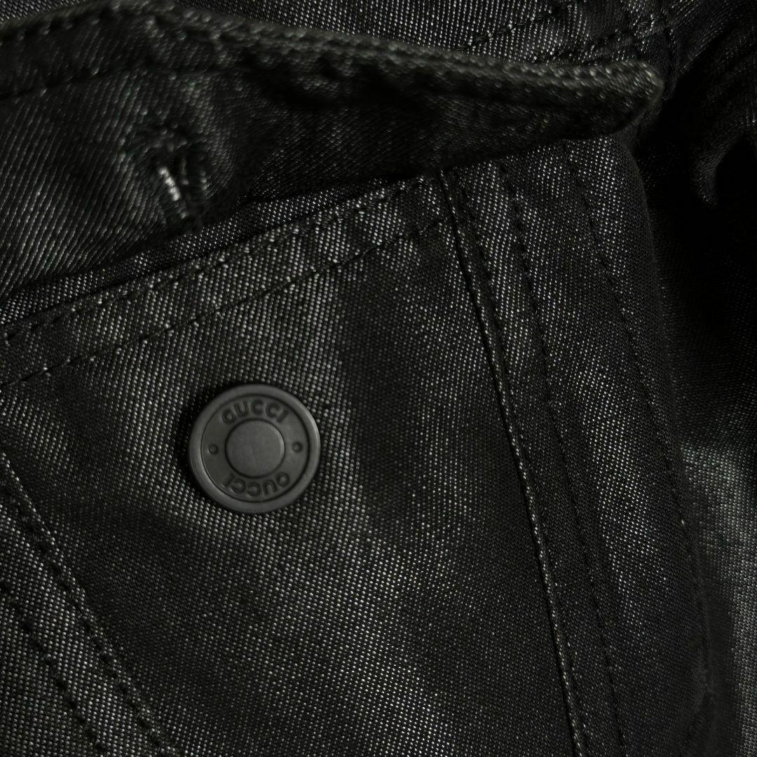 『GUCCI』グッチ (38) ロゴボタン デニムジャケット