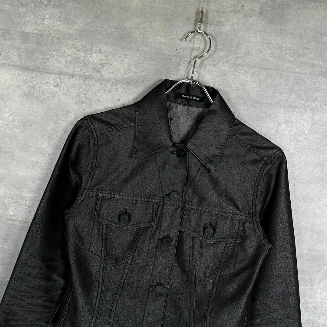 『GUCCI』グッチ (38) ロゴボタン デニムジャケット