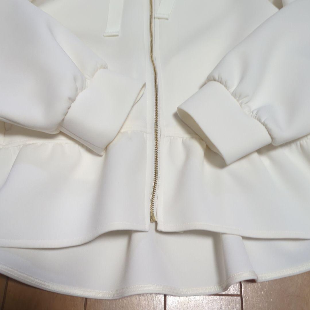 ANAYI　ダブルジャージーペプラムパーカー38