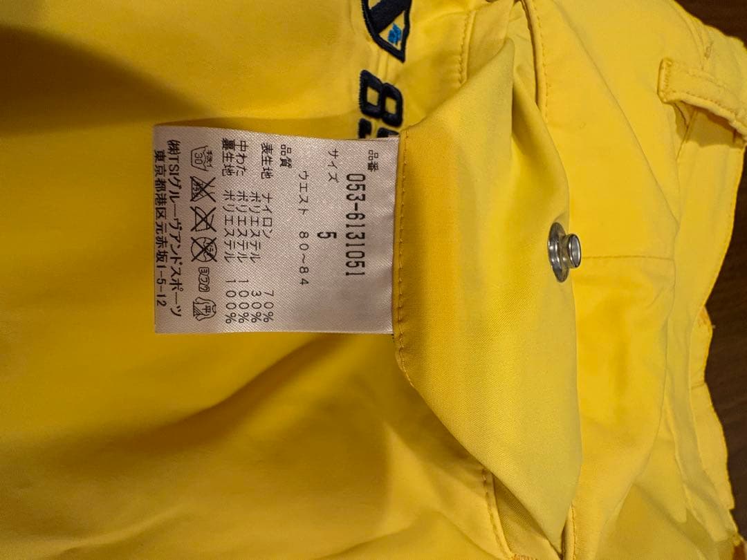 パーリーゲイツ　暖パン　サイズ５　イエロー