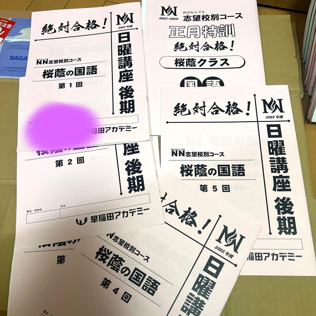 絶対合格！NN桜蔭国語日曜講座 後期