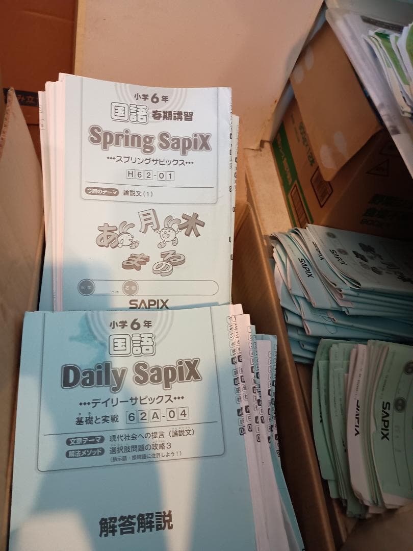大幅値下げ 早い者勝ち！サピックス６年の4教科セット、テスト・問題集など充実！
