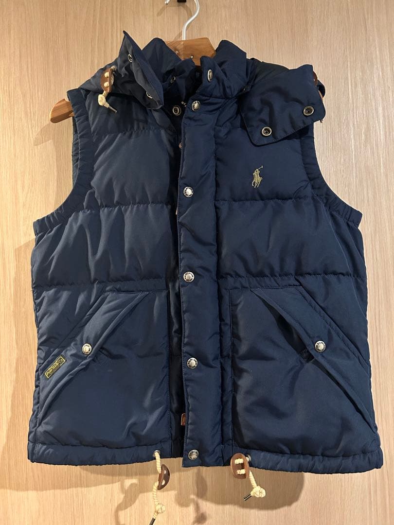 ポロラルフローレンダウンベスト 取り外しフード付き