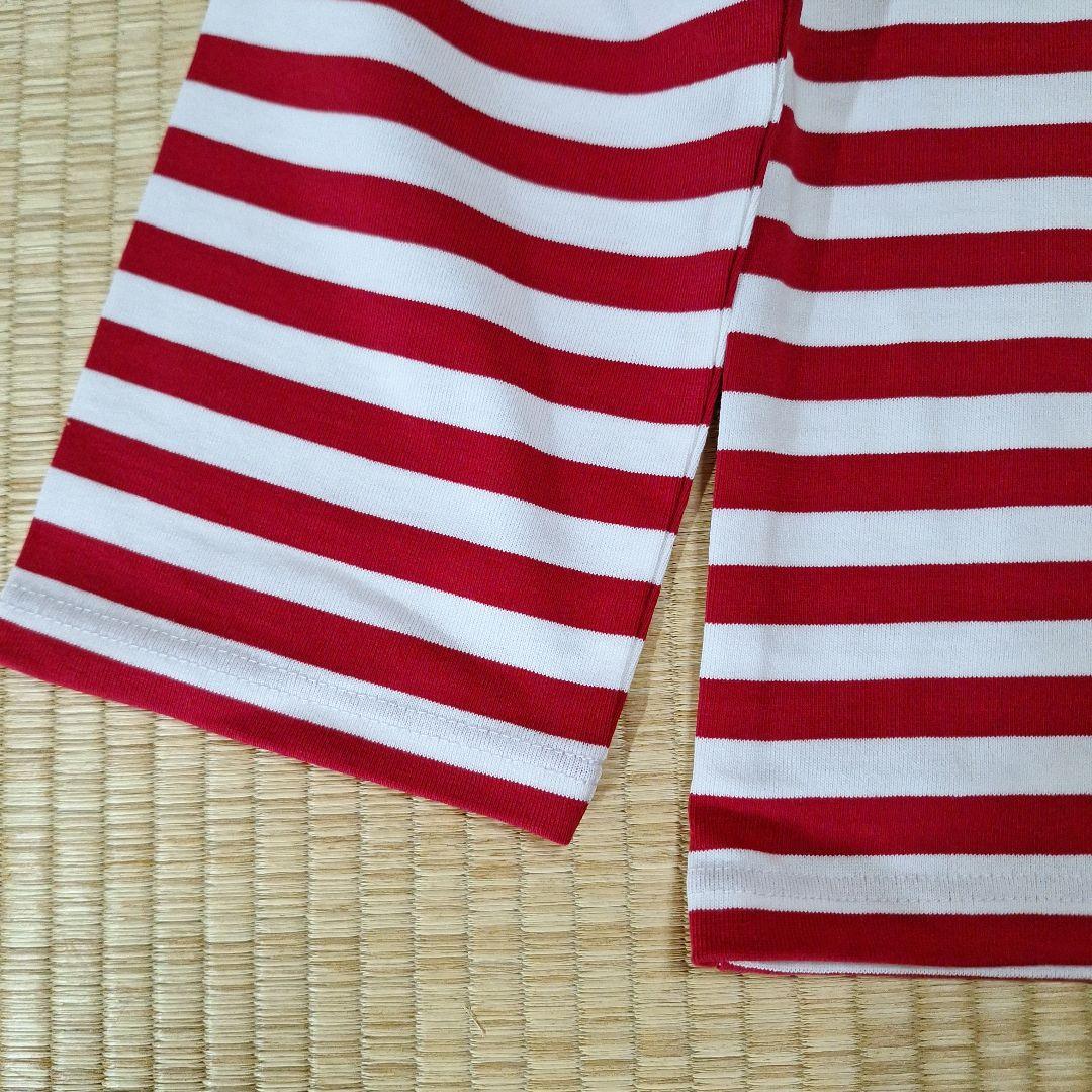 アニエスベー　ボーダーシャツ　カットソー長袖L(3)レッド