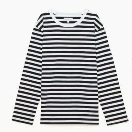 アニエスベー　ボーダーシャツ　カットソー長袖L(3)レッド