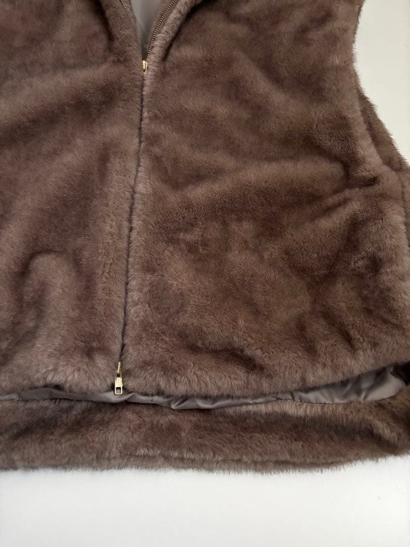 2025今季完売定価4.6万★ウィムガゼット ミンクフェイクファーブルゾン モカ