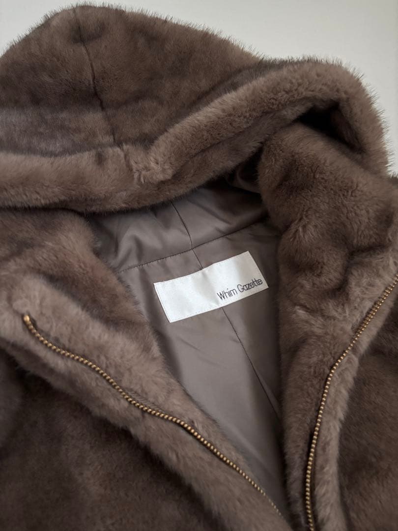 2025今季完売定価4.6万★ウィムガゼット ミンクフェイクファーブルゾン モカ