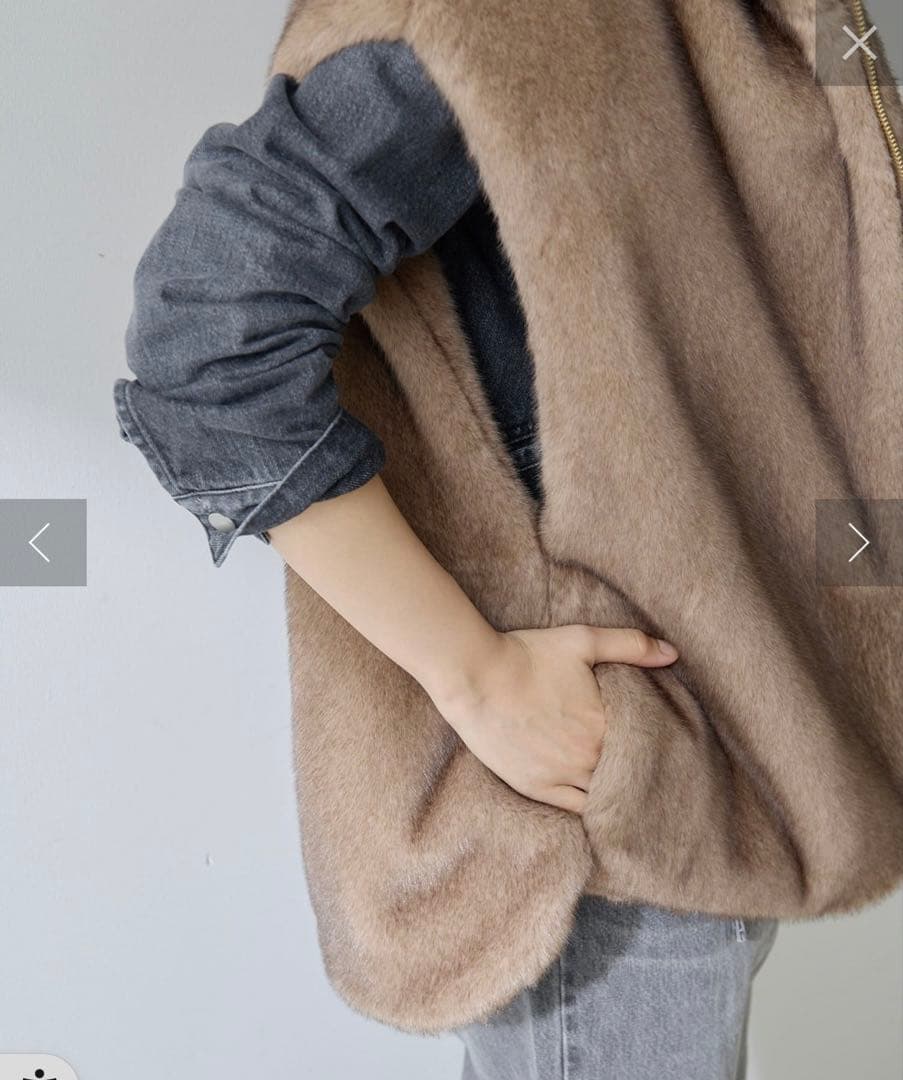 2025今季完売定価4.6万★ウィムガゼット ミンクフェイクファーブルゾン モカ