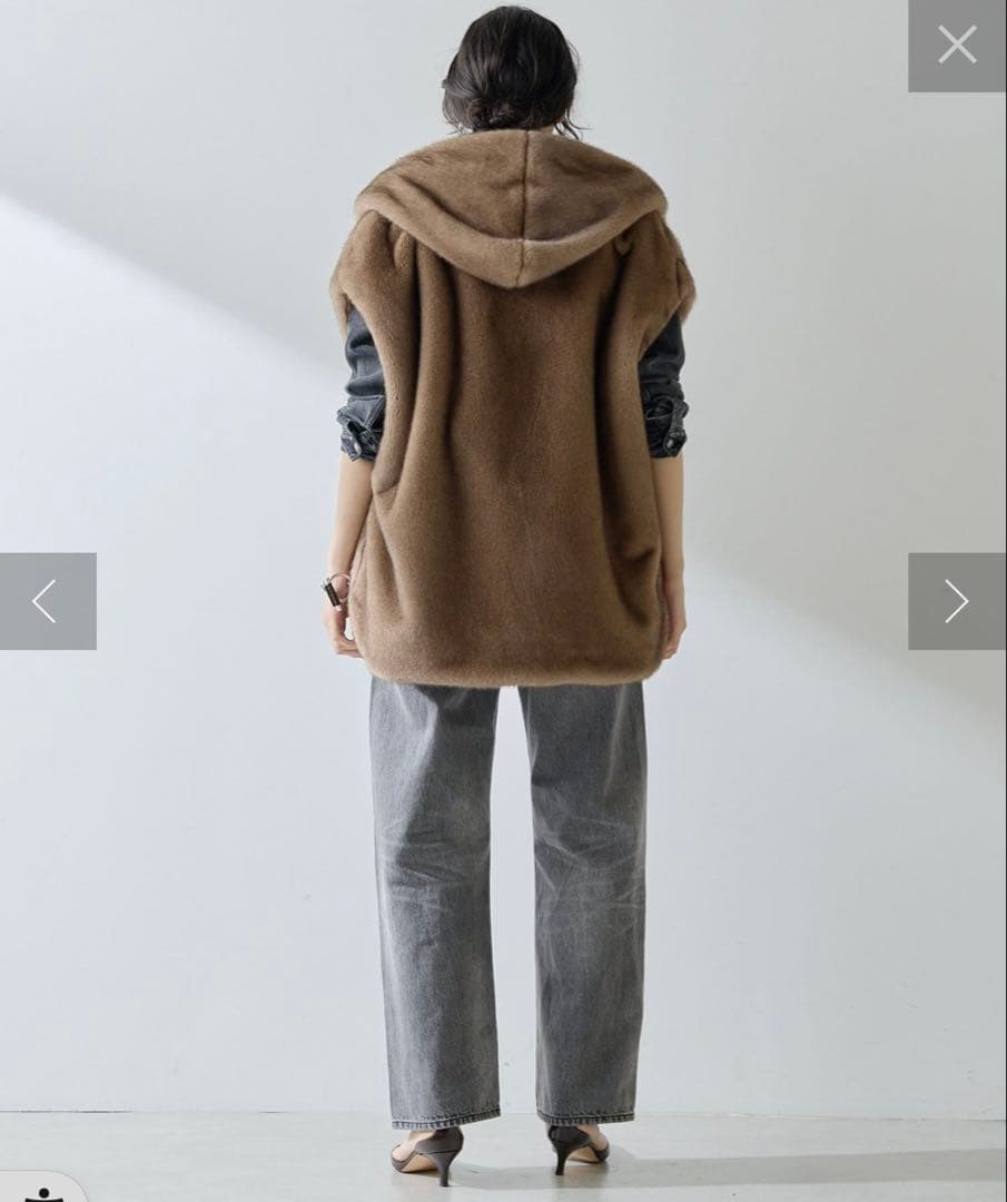 2025今季完売定価4.6万★ウィムガゼット ミンクフェイクファーブルゾン モカ