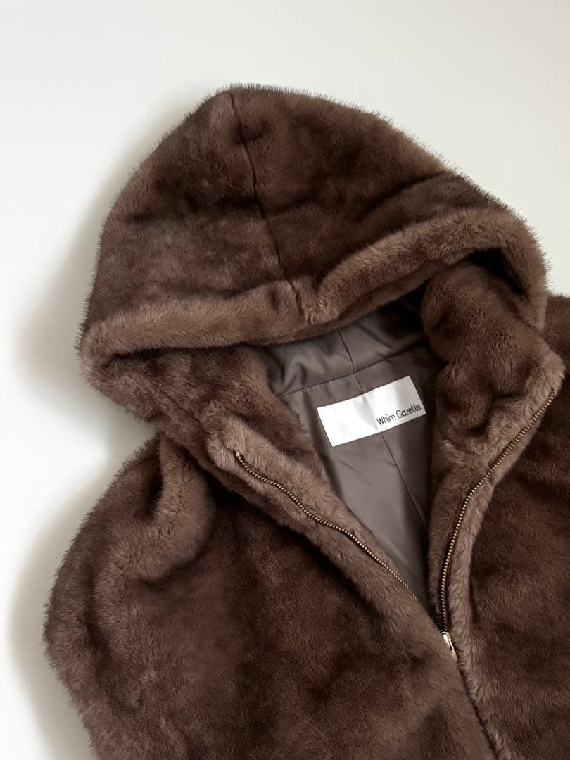 2025今季完売定価4.6万★ウィムガゼット ミンクフェイクファーブルゾン モカ