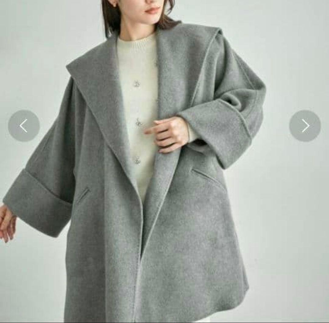 雑誌掲載　現行　Ｗフェイス ROPE メルトンショールカラーコート