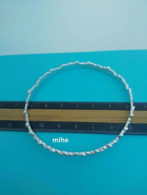 磨き済み ヴィンテージ ティファニー モダン ハート バングル シルバー