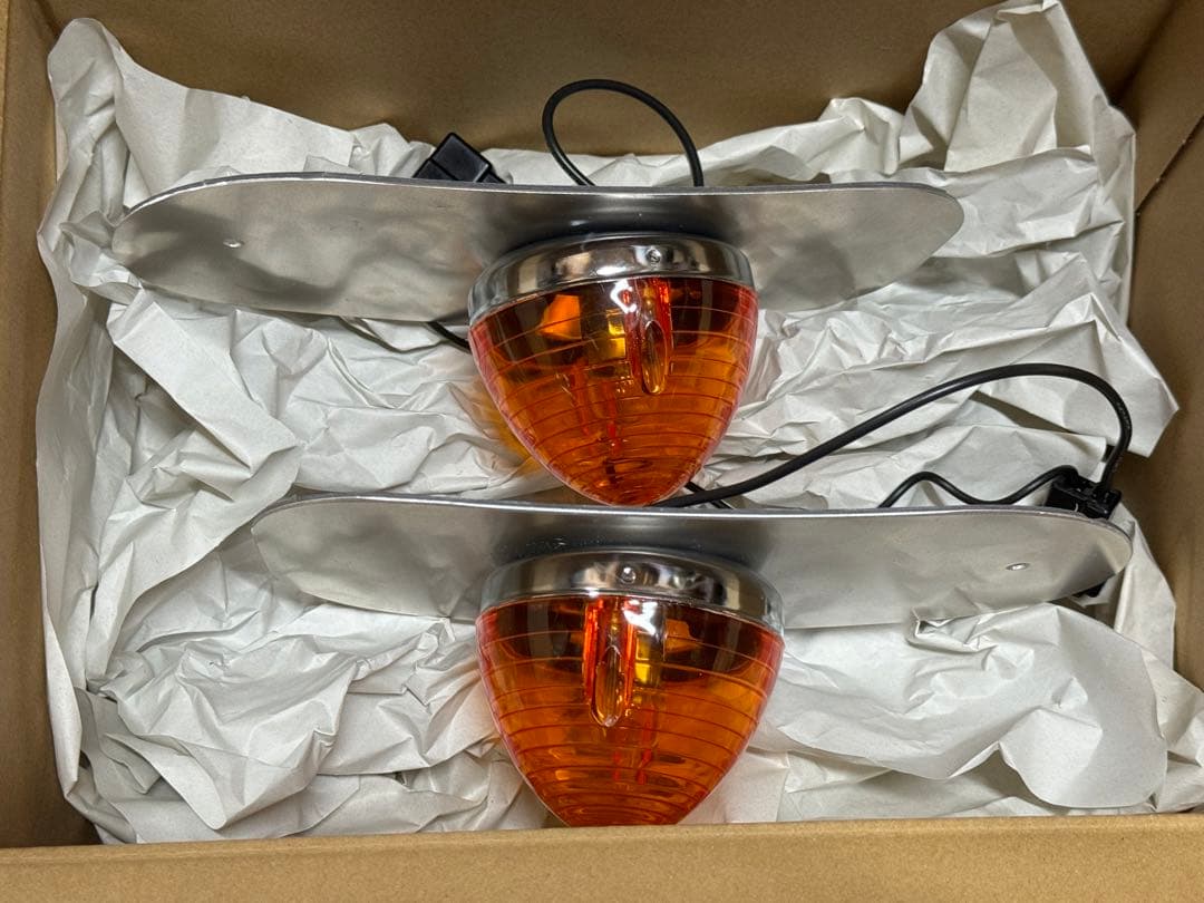 ミラジーノ 砲弾型 フロントウィンカー 土台プレート付 (左右セット)