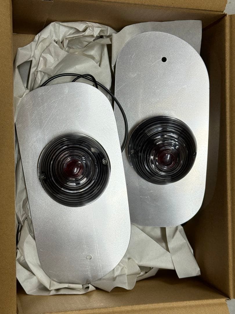 ミラジーノ 砲弾型 フロントウィンカー 土台プレート付 (左右セット)