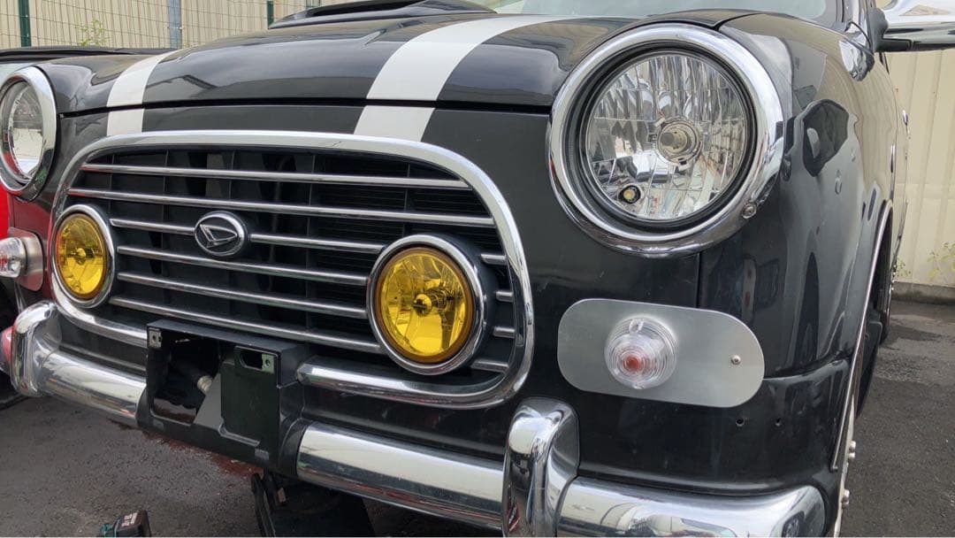 ミラジーノ 砲弾型 フロントウィンカー 土台プレート付 (左右セット)