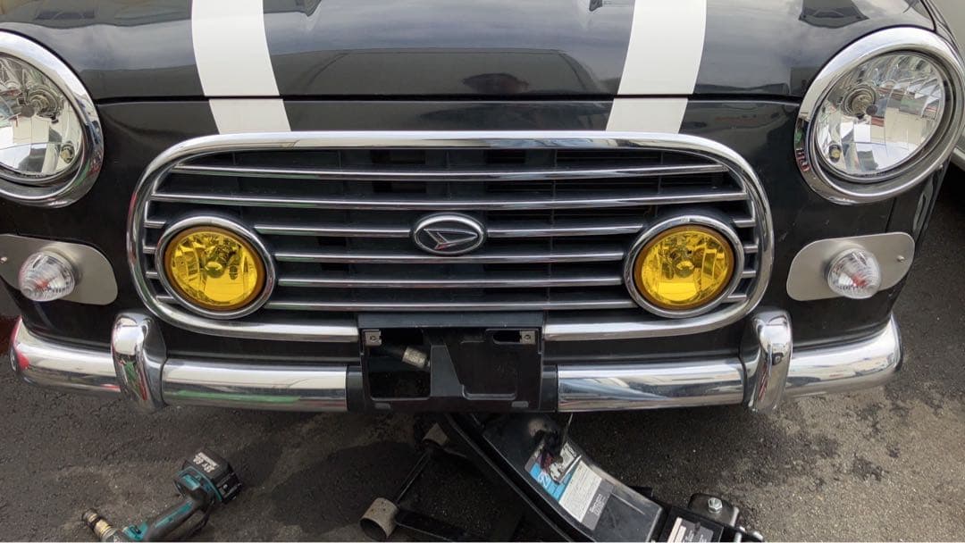 ミラジーノ 砲弾型 フロントウィンカー 土台プレート付 (左右セット)