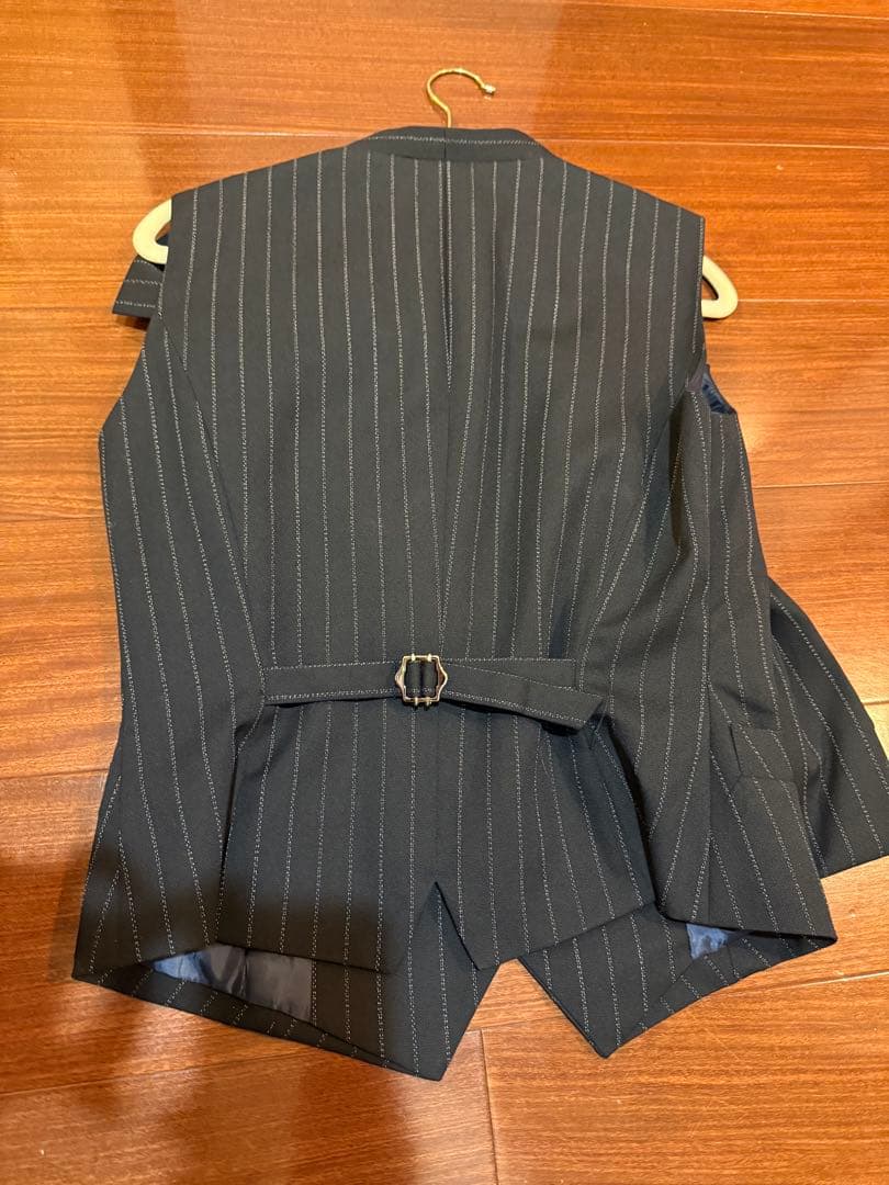 CADUNE ストライプ　リボンベスト サイズ36