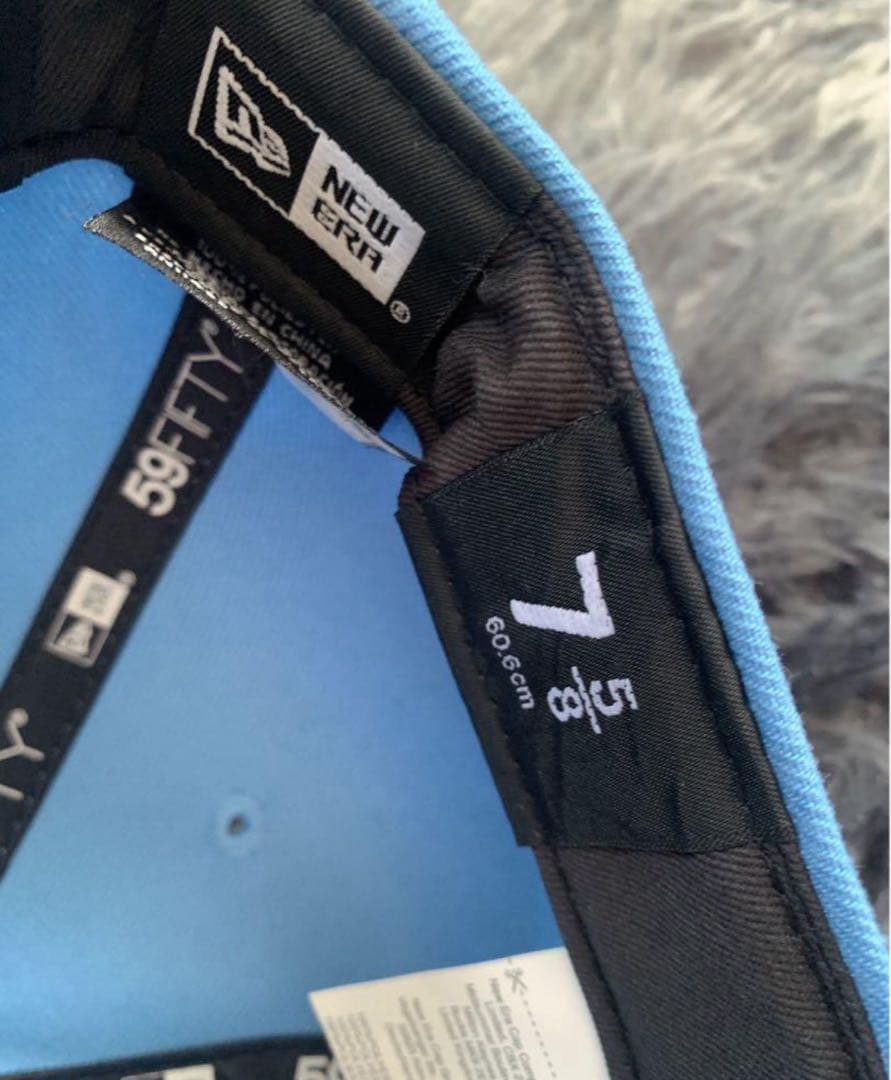 ニューエラ　スカイブルー 5/8 kaneee着用 LA 海外限定 水色