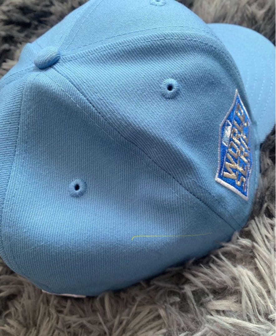 ニューエラ　スカイブルー 5/8 kaneee着用 LA 海外限定 水色