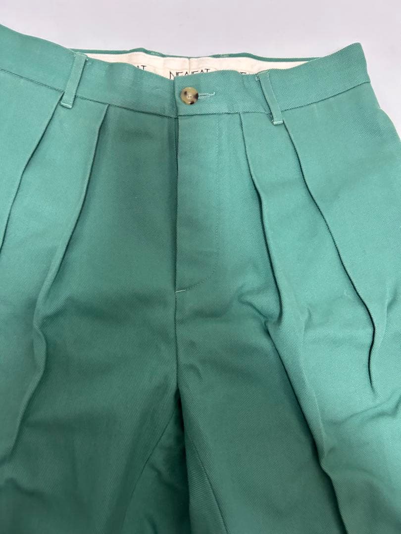 NEAT ニート USA製 2タック チノ ロングパンツ グリーン