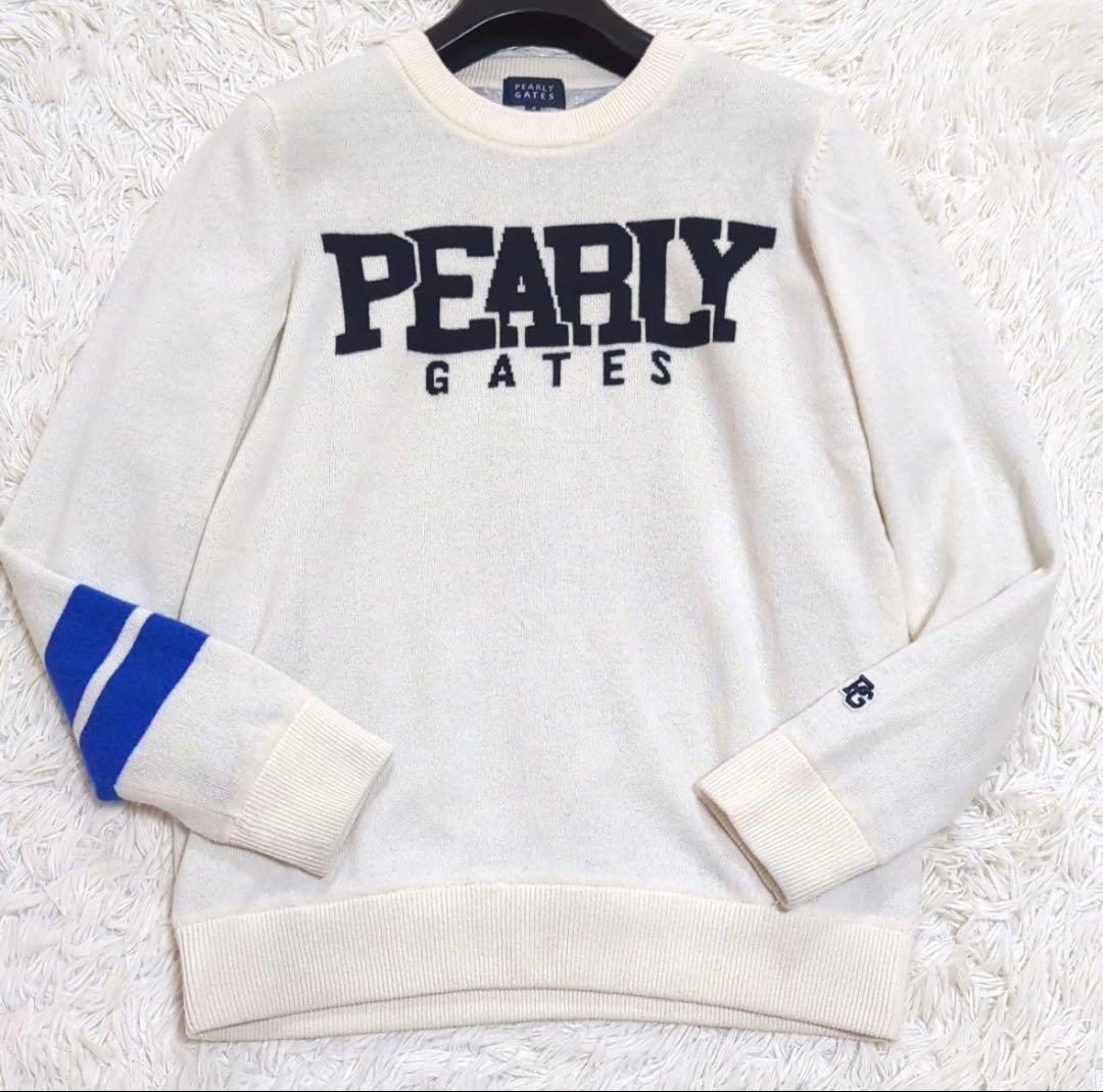 値下げ　PEARLY GATES カシミヤセーター　ホワイト　24年AW　美品