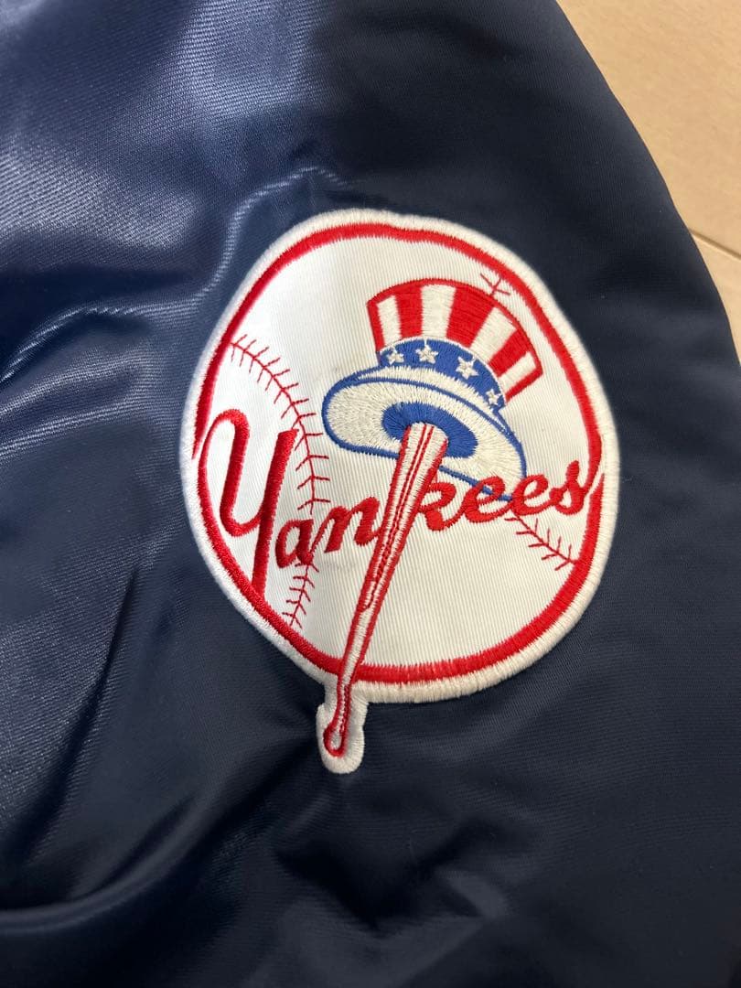 【超希少XXL】マジェスティック ニューヨーク・ヤンキース スタジャン ネイビー