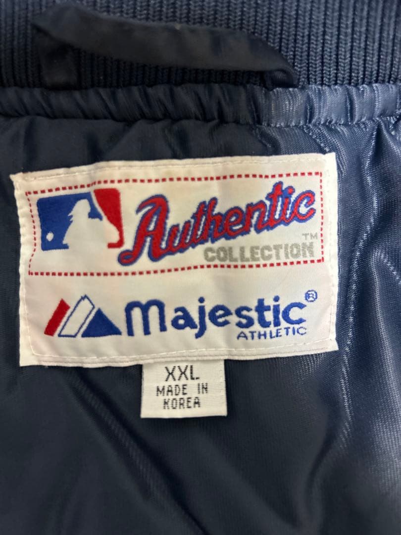 【超希少XXL】マジェスティック ニューヨーク・ヤンキース スタジャン ネイビー