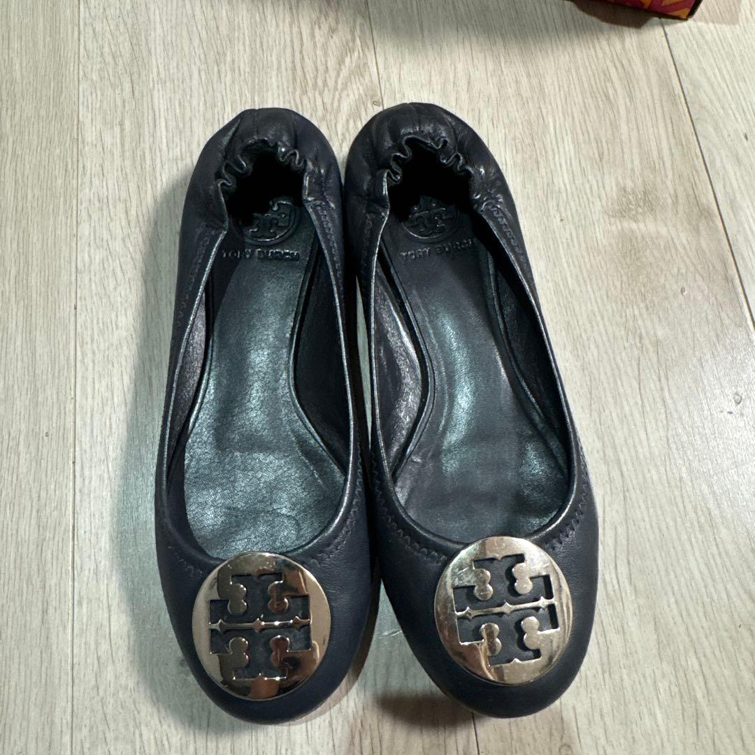 ほぼ未使用✨Tory Burch ネイビー バレエシューズ