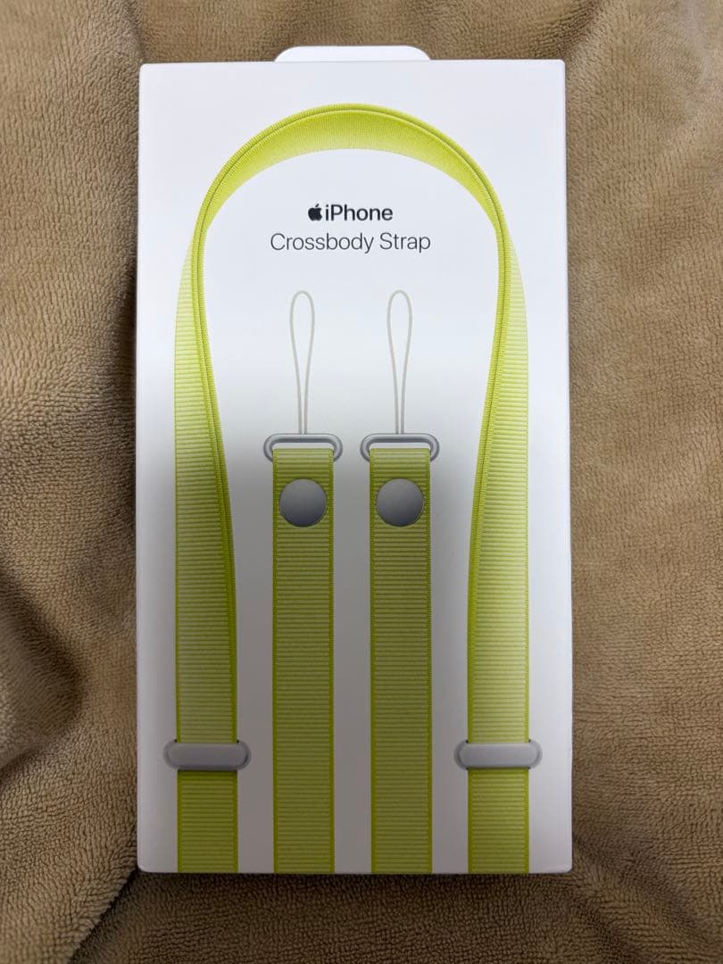 Apple iPhone クロスボディストラップ　ネオンイエロー