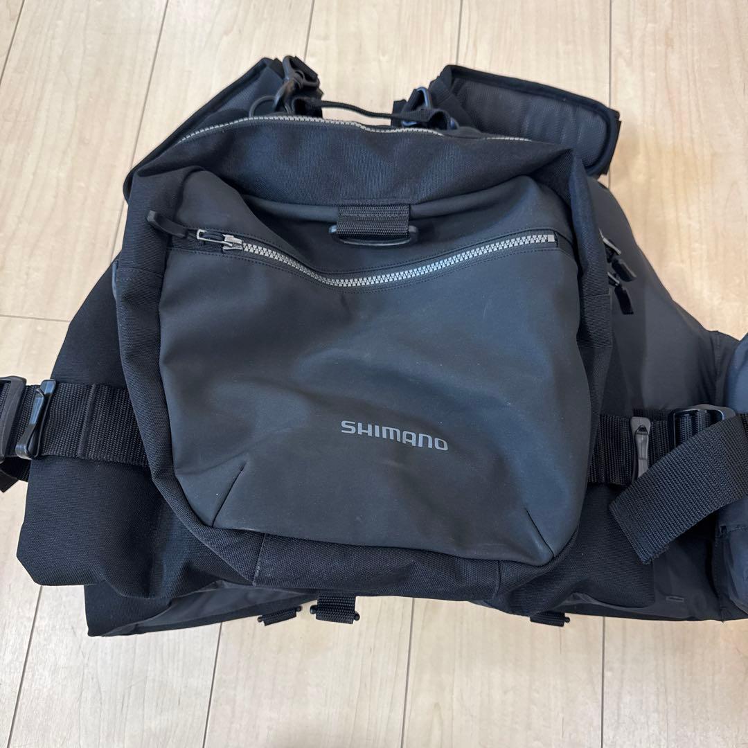 SHIMANO フィッシングベスト ブラック VF036V