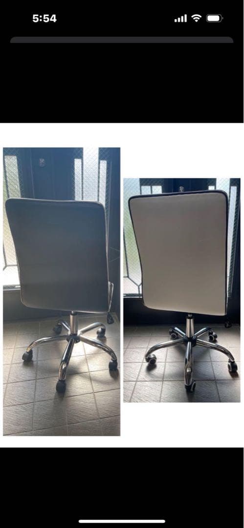 椅子、オフィスチェアー、キャスター付き、学習椅子、白、黒、座面360度回転