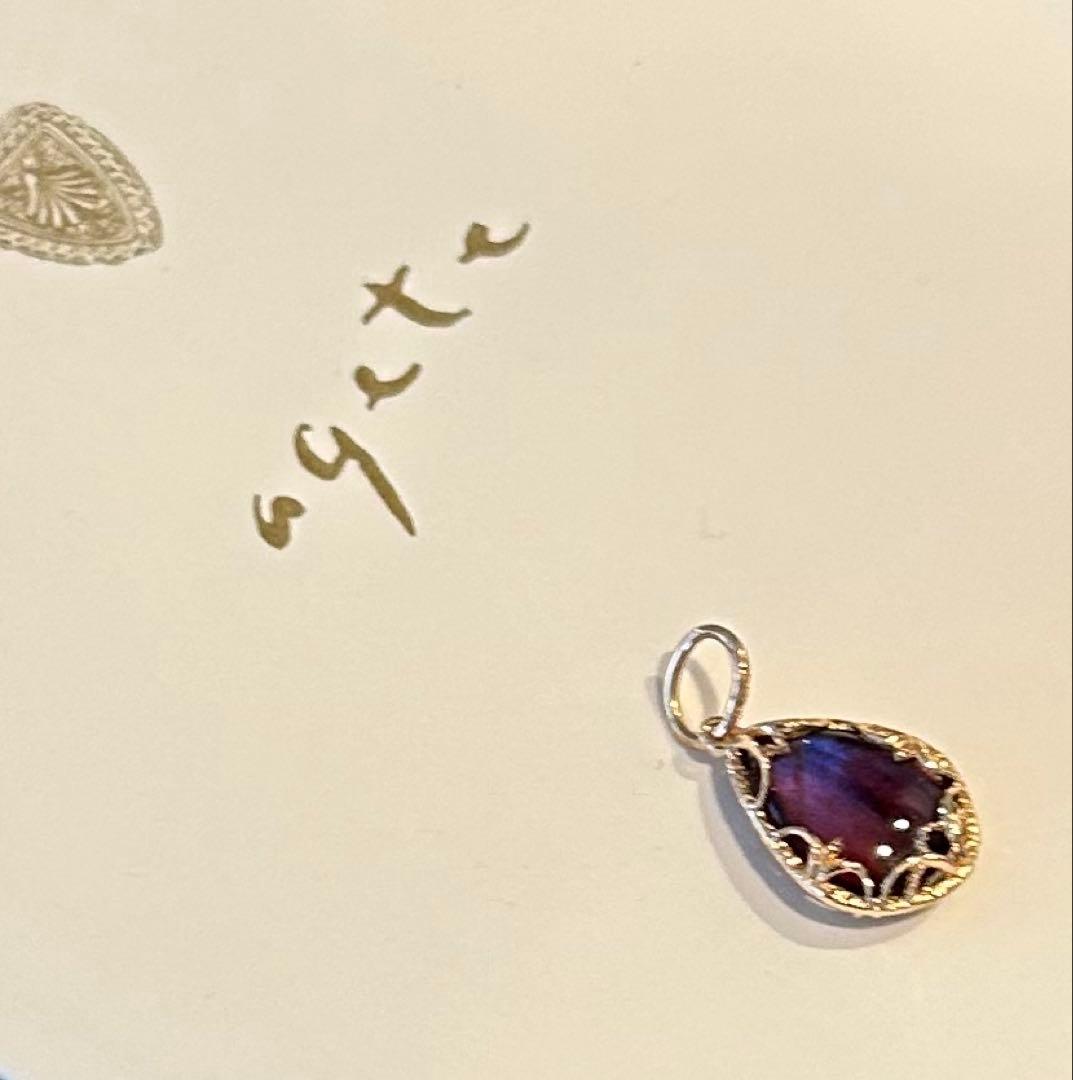 アガット　agete ガーネット　ネックレスチャーム