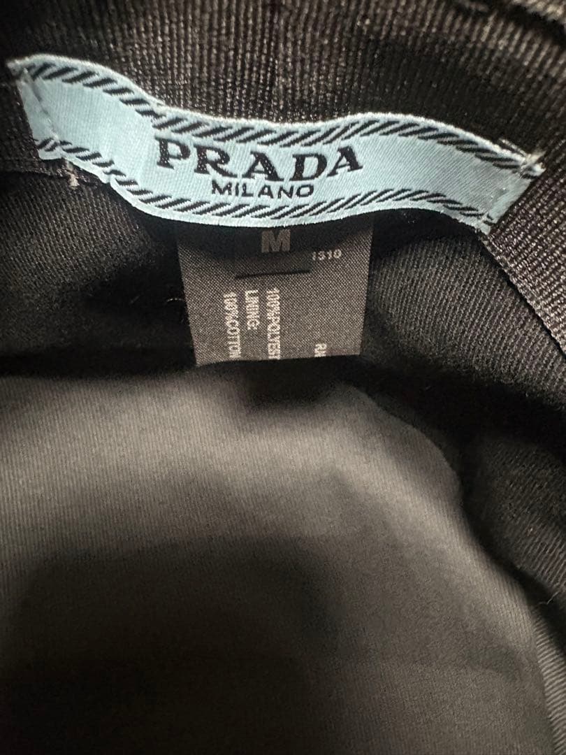 PRADA プラダ バケットハット　黒　ブラック　ユニセックス　バケハ　ナイロン