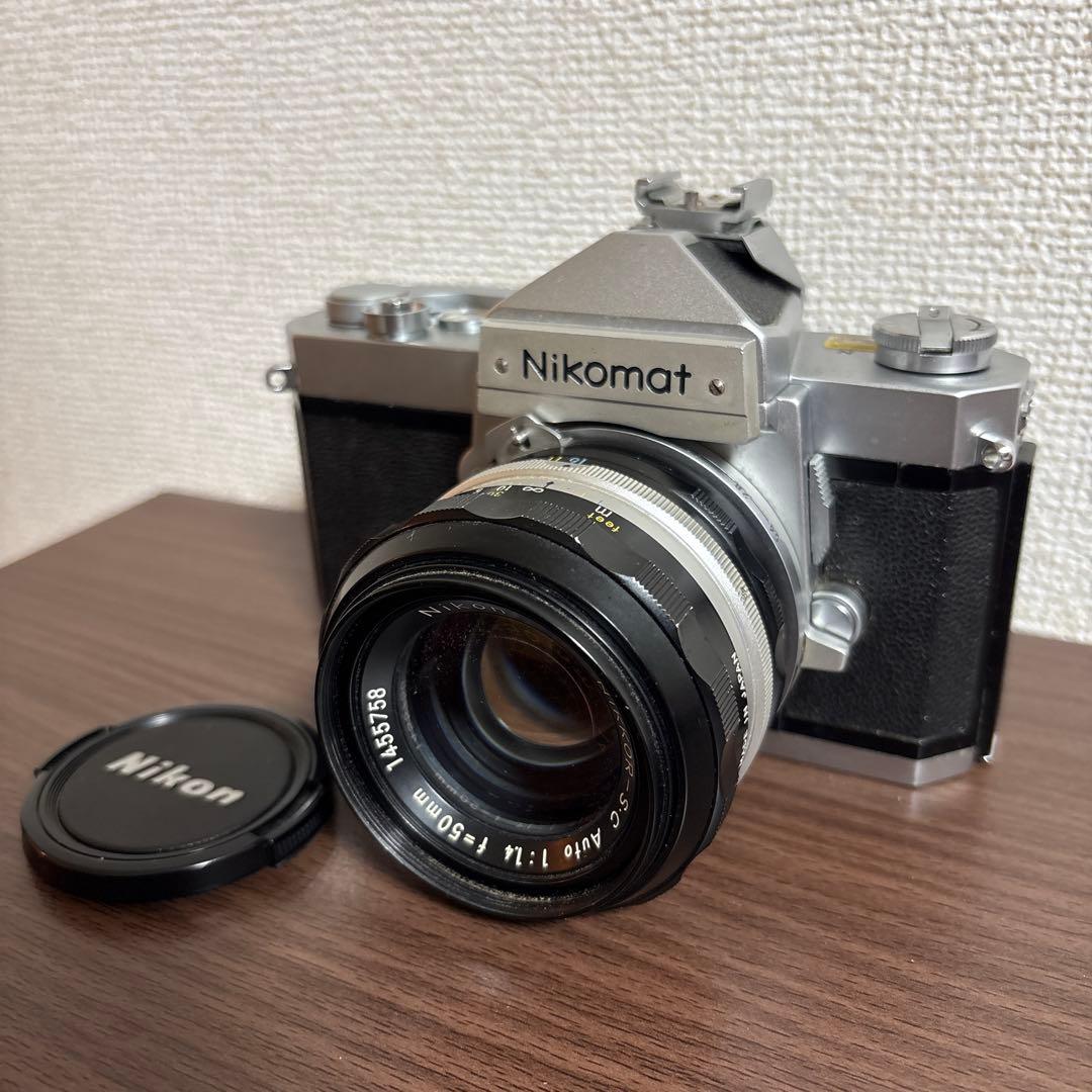 動作良好 nikomat ft ニコマートFT フィルムカメラ シルバー