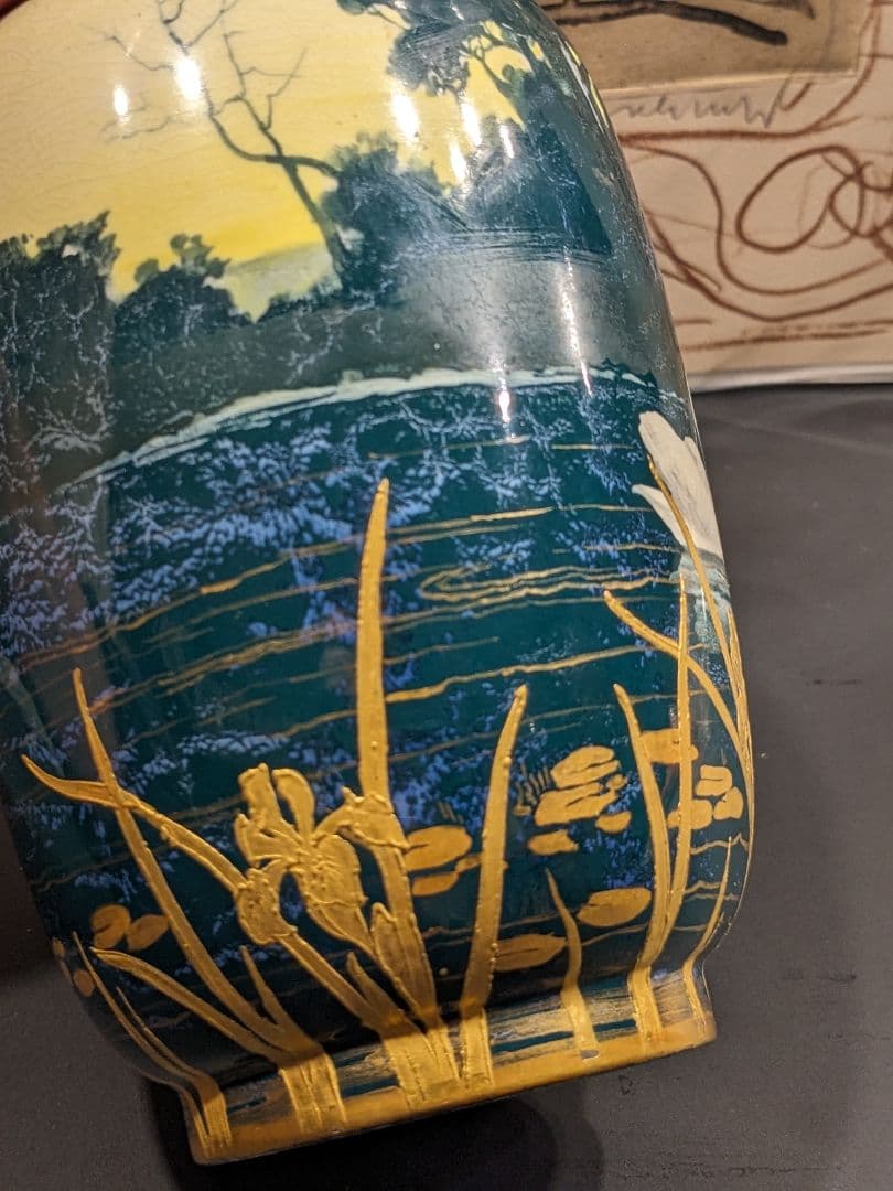 WG ホドキンソン ドルトン アール ヌーボー 花瓶 イギリス製