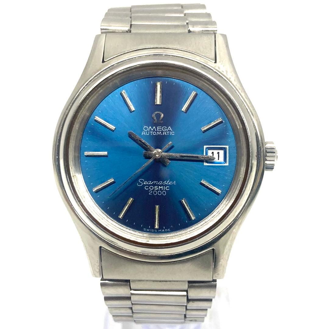 【OMEGA】 オメガ　シーマスター　ブルー　コスミック2000 アンティーク⭐︎