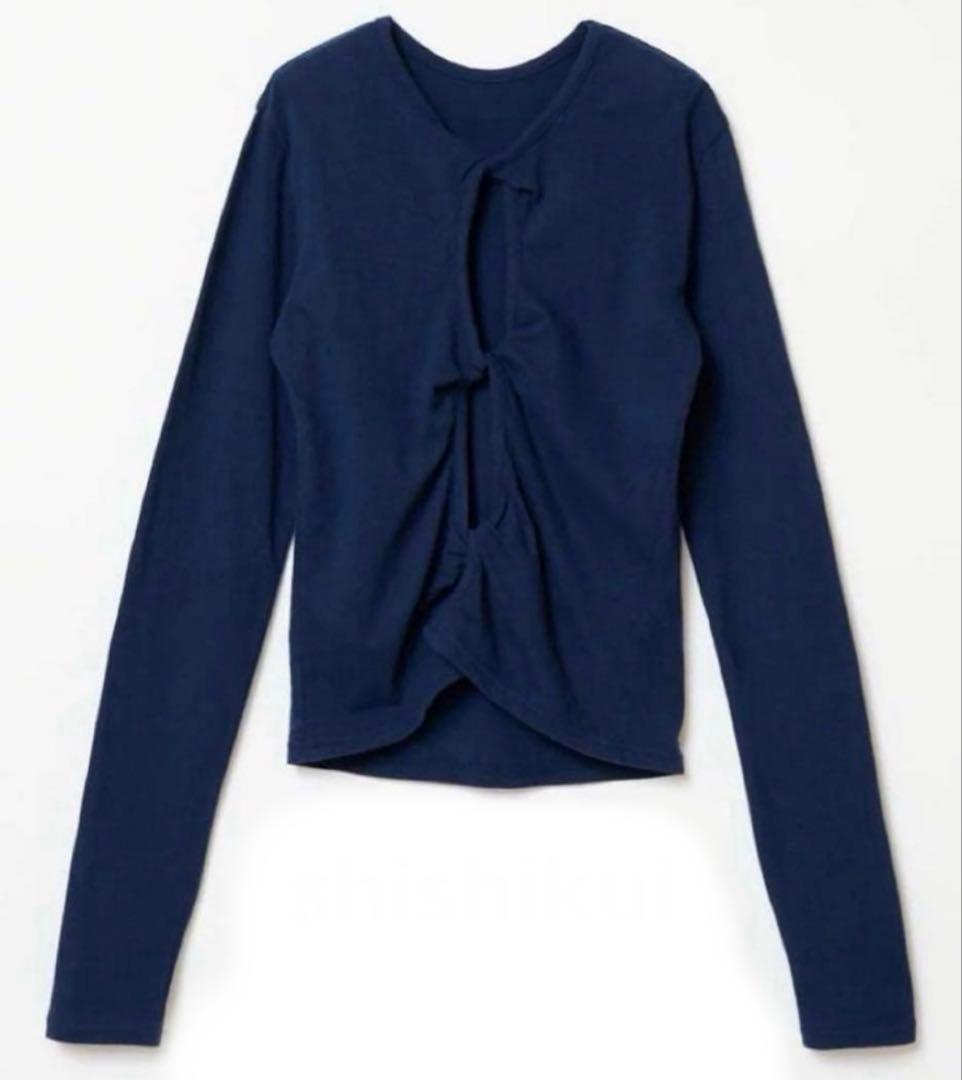 トップス SHISHIKUI twist navy