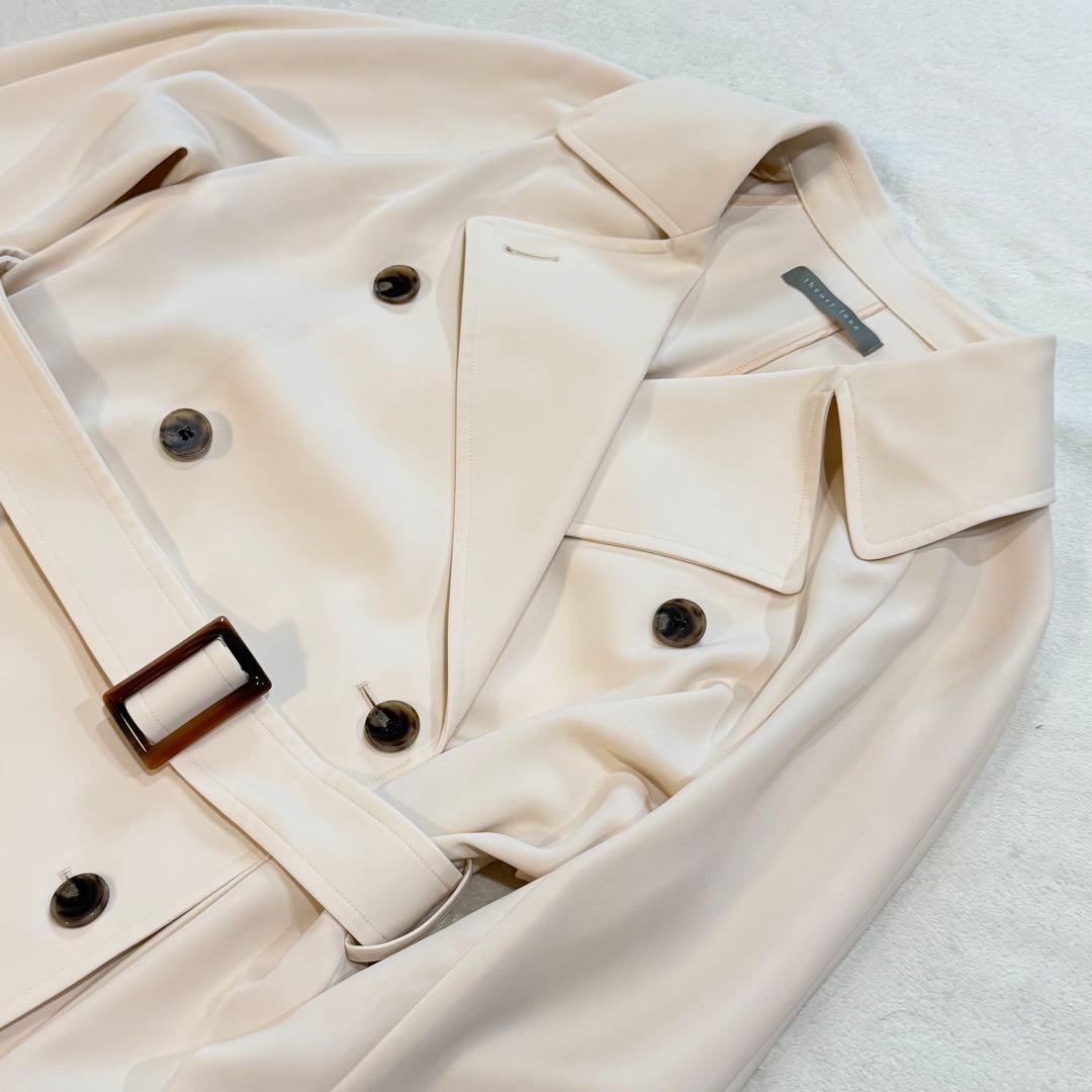 セオリーリュクス　トレンチコート　FLONI LEAD シフォンホワイト