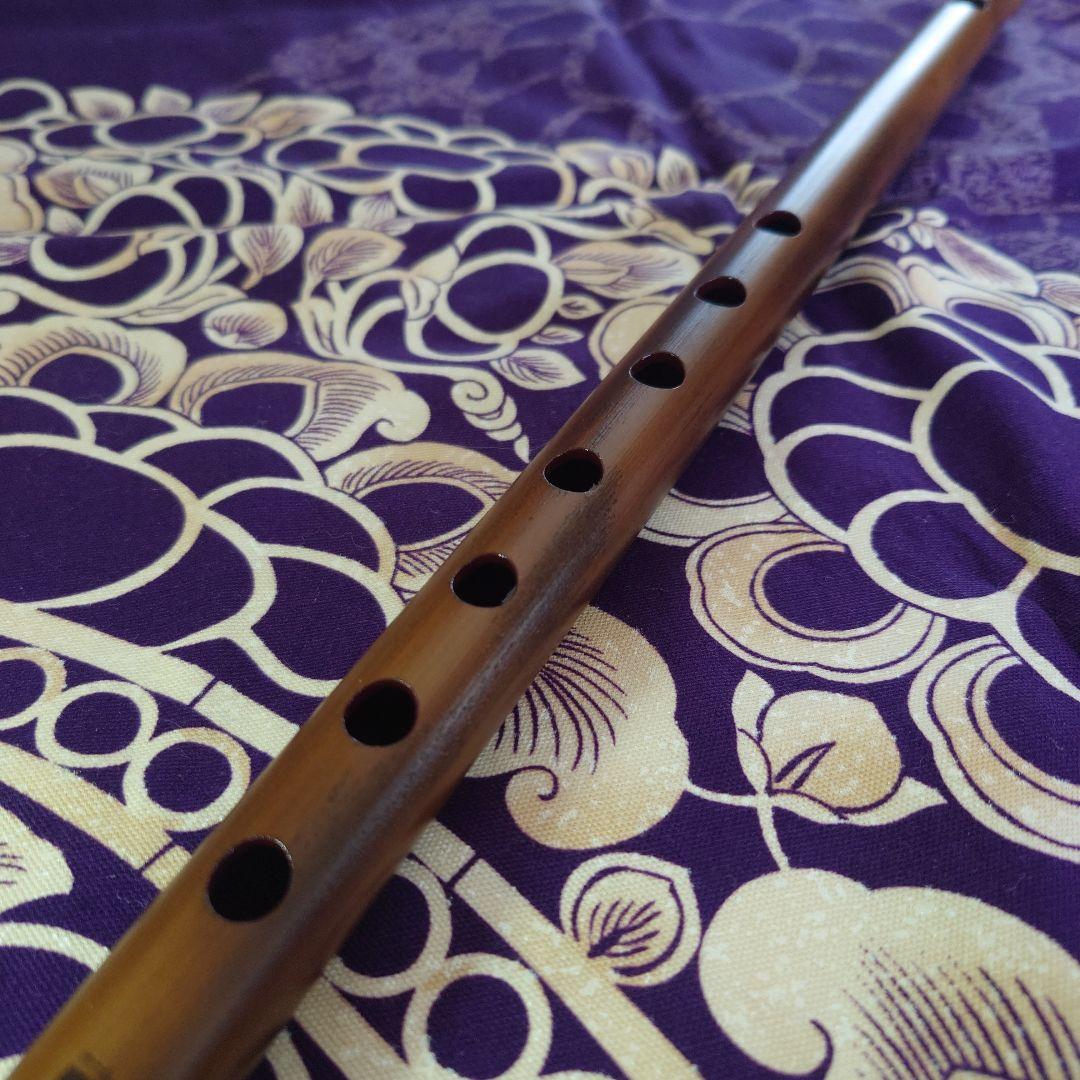 篠笛　四本調子　古典調　燻煙　拭漆