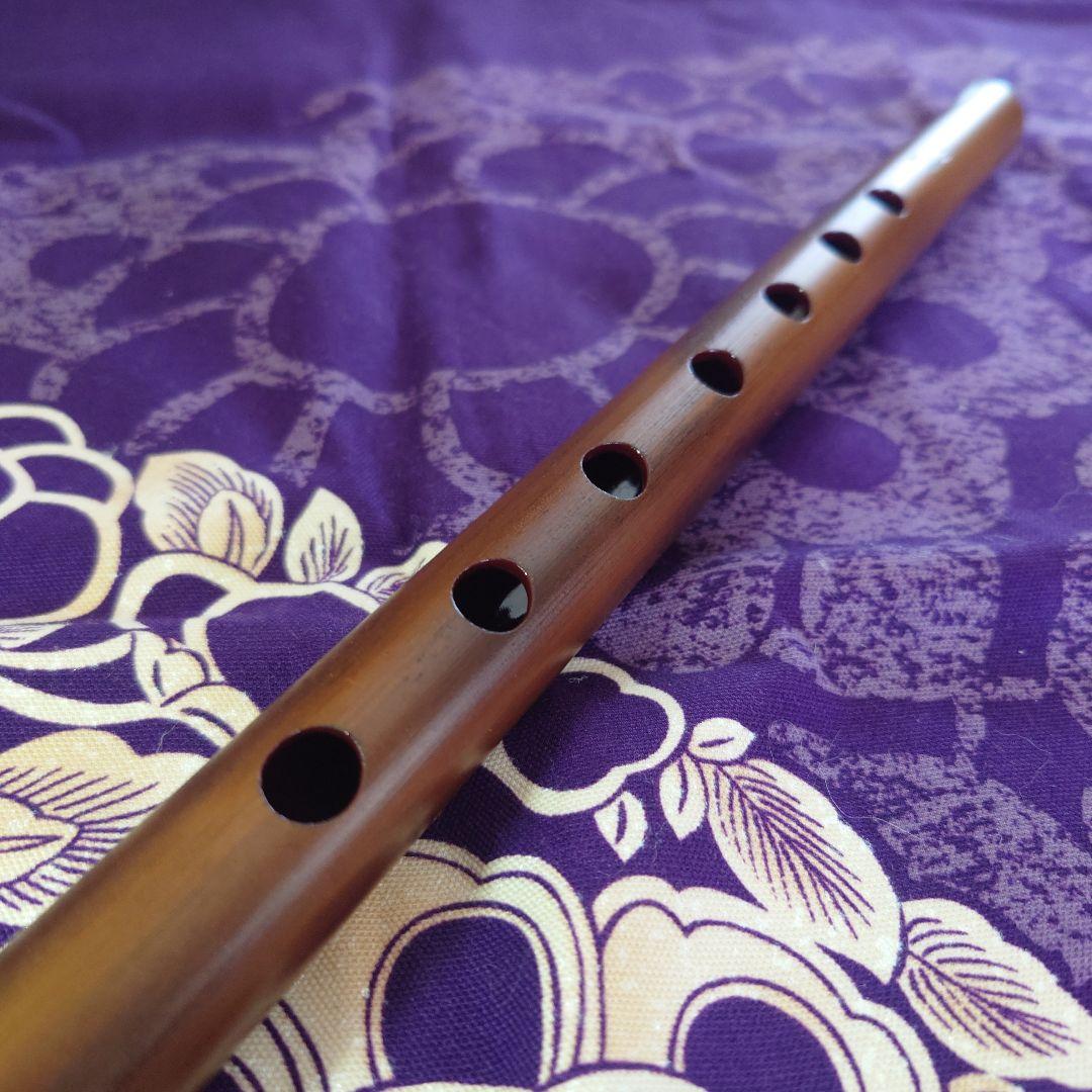 篠笛　四本調子　古典調　燻煙　拭漆