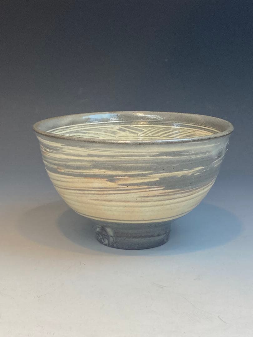 菰山窯 宮田豊 作 三島数茶碗10客 共箱 茶道具