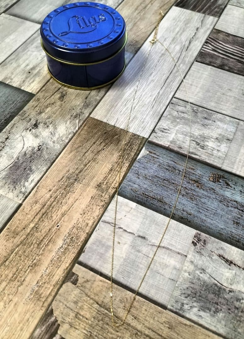 Lilas【リラ】シャインカットアズキチェーンネックレス 50cm K10