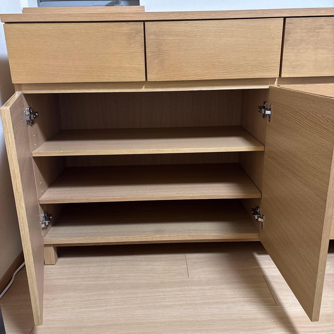 無印良品　オーク材　キャビネット