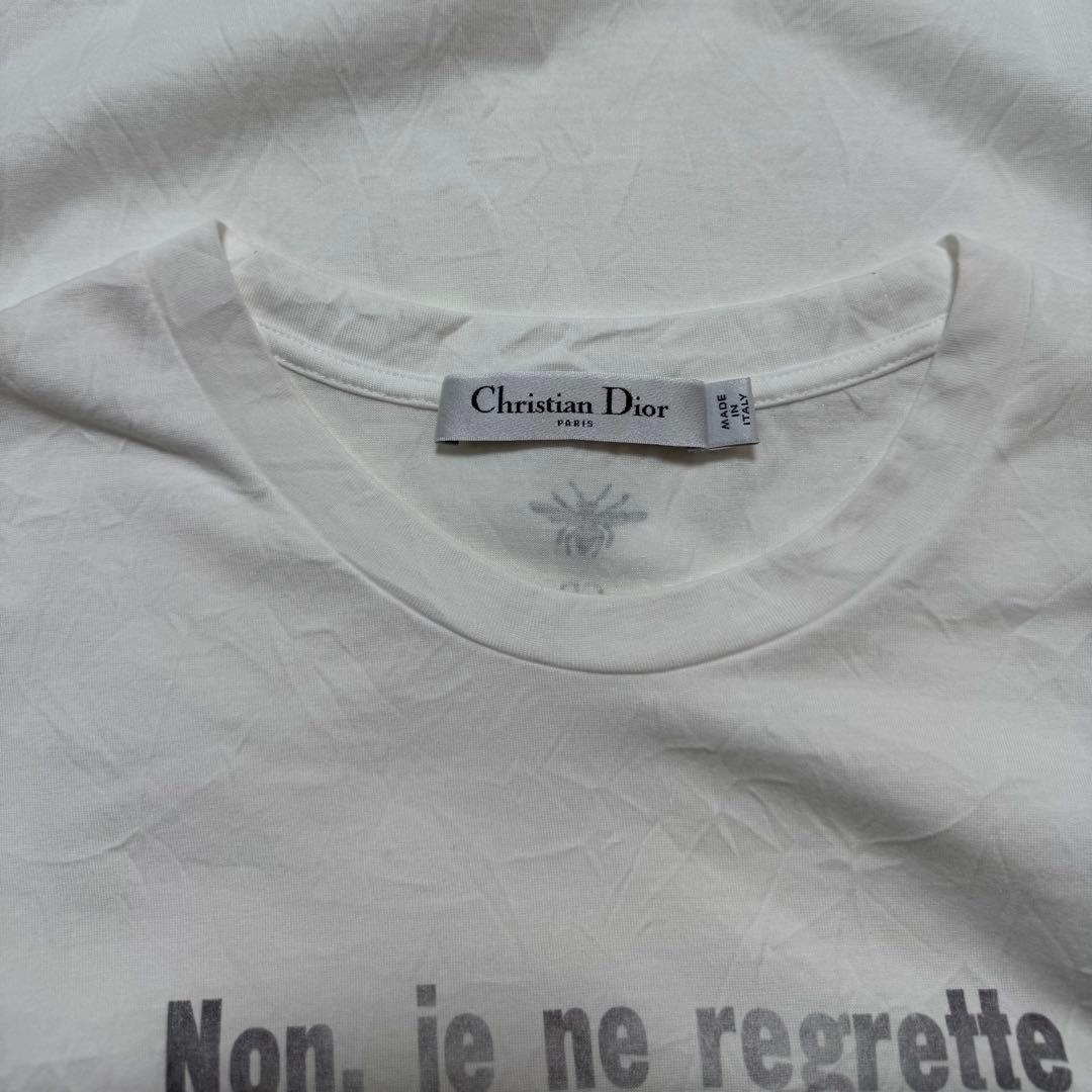 【美品】Dior ホワイト テキスト プリントTシャツ 半袖　Mサイズ